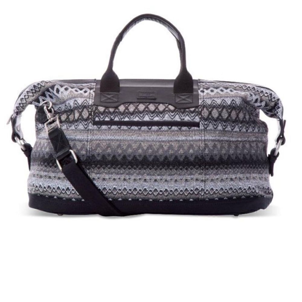 TOMS Seeker Weekender Bag in Black Multi Sweater Felt